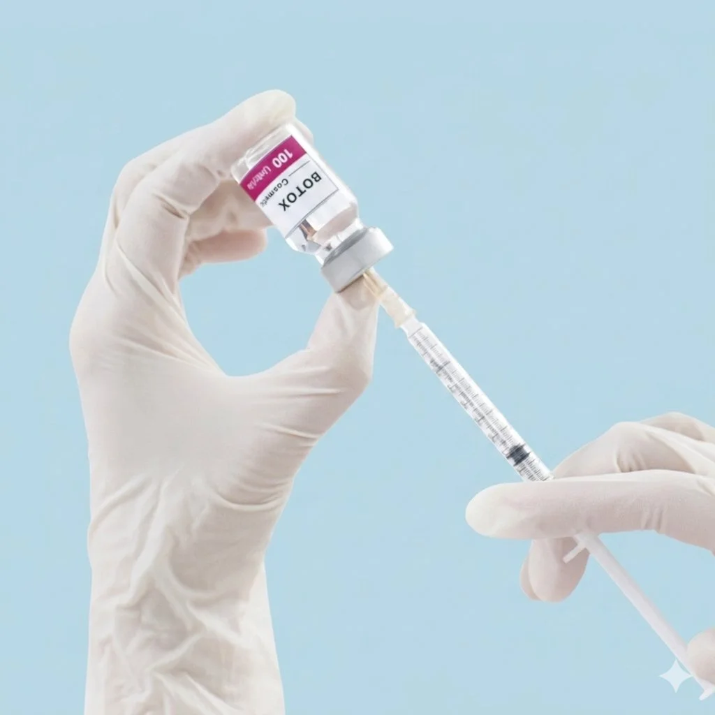 ภาพอ้างอิงผลิตภัณฑ์ Botox และกระบอกฉีดยา